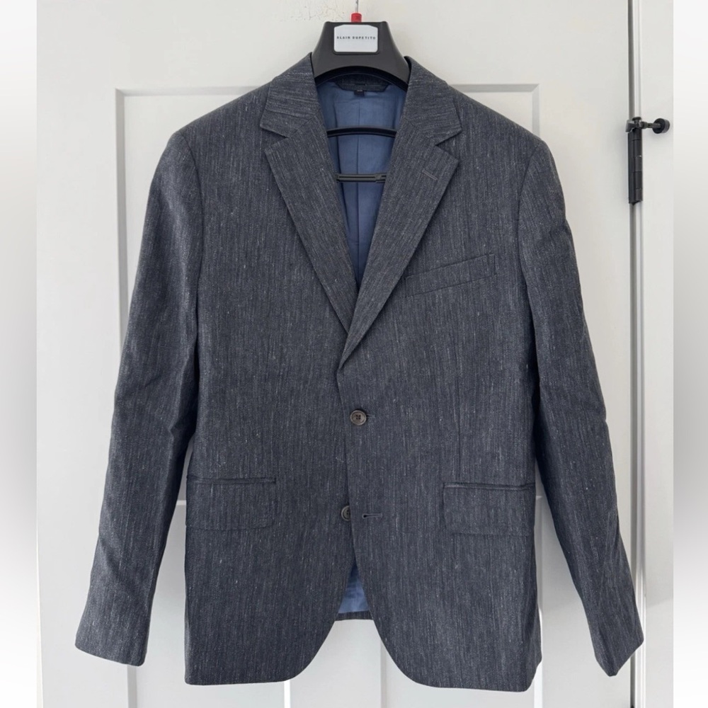 Bonobos Italian Stretch Linen Suit Jacket Athletic Fit Charcoal 38S NWT $500